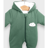 Salopetă matlasată Rainy Baby, model Cloud, 56 - 80 cm, verde