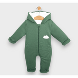 Salopetă matlasată Rainy Baby, model Cloud, 56 - 80 cm, verde