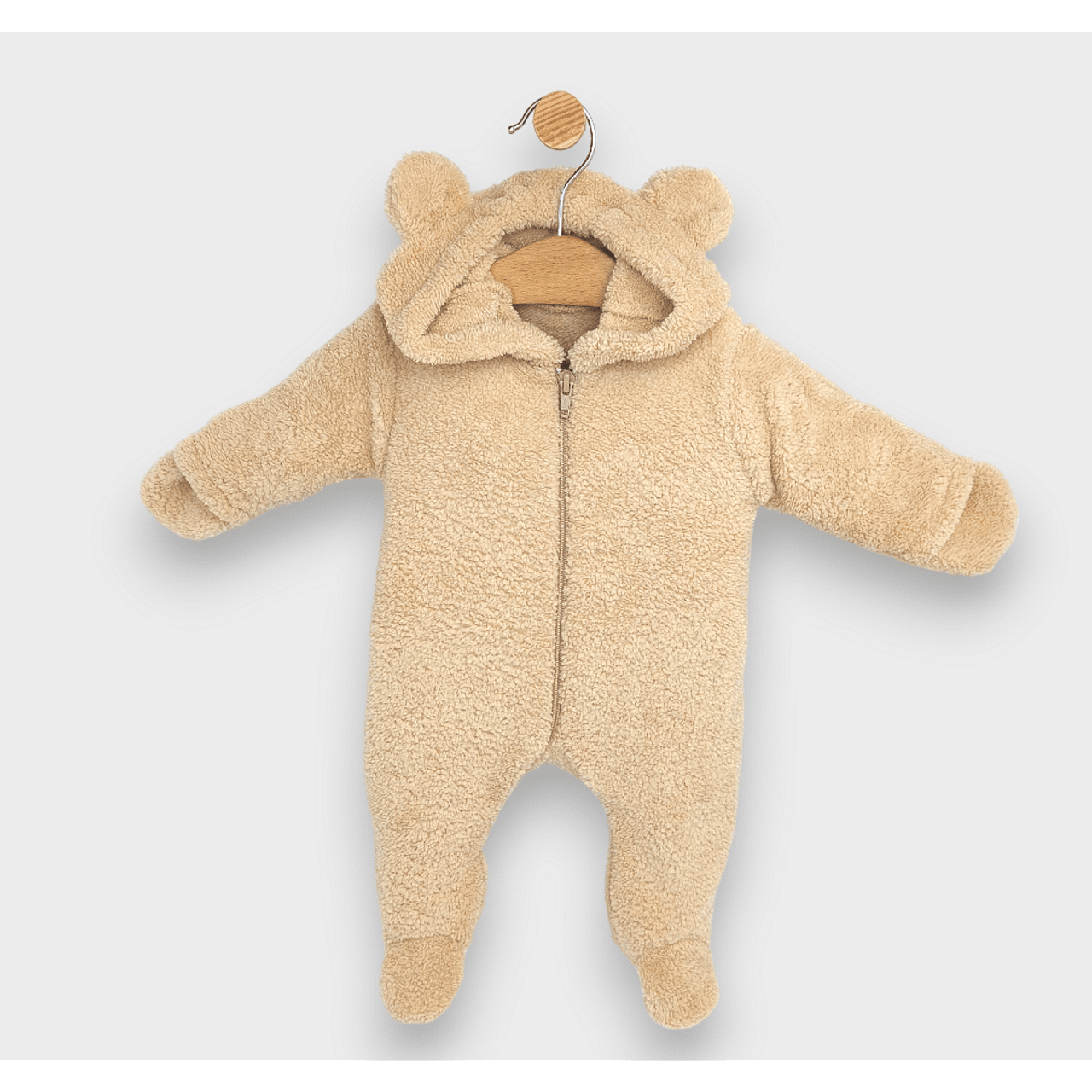 Rainy Бебешки Зимен Гащеризон Мече 48-80См Бежов