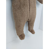 Salopetă de iarnă Rainy Baby cu ursuleț de pluș 48-80 cm, maro