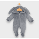 Salopetă de iarnă Rainy Baby cu imprimeu Iepuraș 48-80 cm, gri