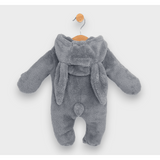 Salopetă de iarnă Rainy Baby cu imprimeu Iepuraș 48-80 cm, gri