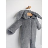 Salopetă de iarnă Rainy Baby cu imprimeu Iepuraș 48-80 cm, gri