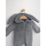 Salopetă de iarnă Rainy Baby cu imprimeu Iepuraș 48-80 cm, gri