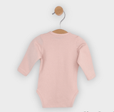 Body pentru bebeluși cu panglică și închidere frontală, 48-68 cm, roz