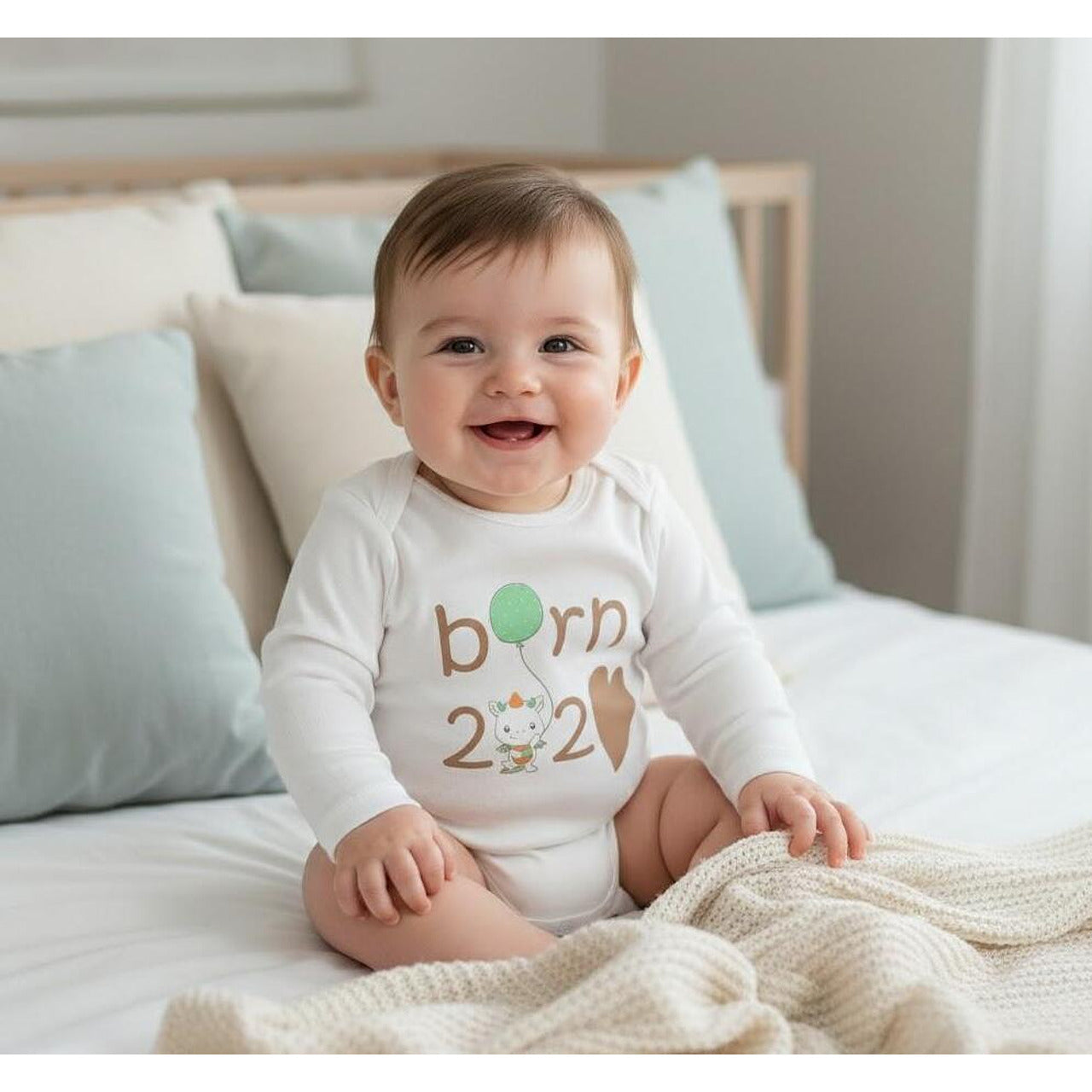 Бебешко Боди Born С Дълъг Ръкав 48 56 См. Rainy