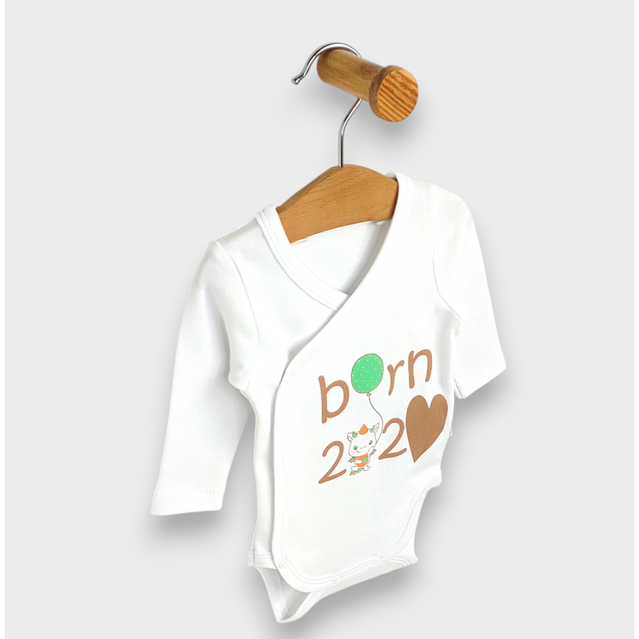 Бебешко Боди Born Със Странично Закопчаване 48 62 См. Rainy
