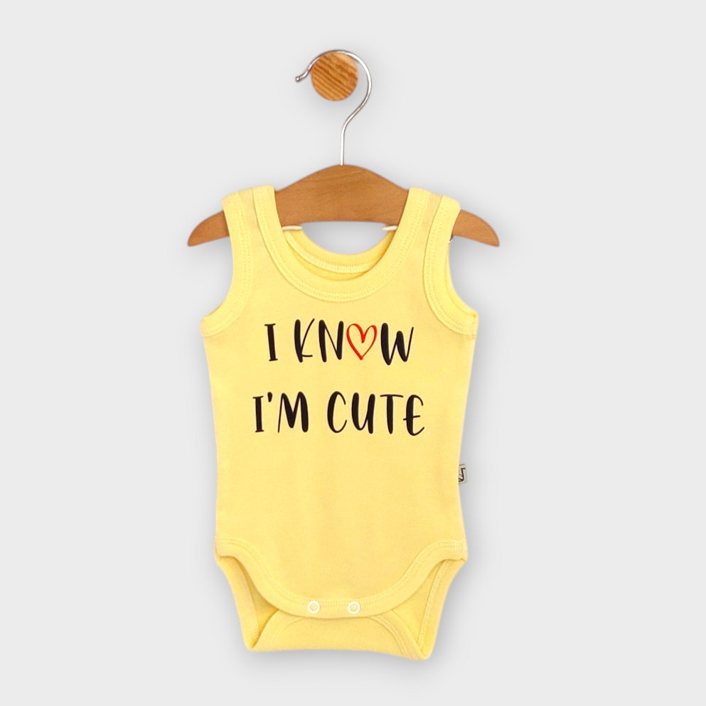 Бебешко Боди Потник 56 86см. I'm Cute Пясък Rainy