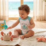 Бебешко Боди Потник Let's The Sea 56 80см. Бял Аква Rainy