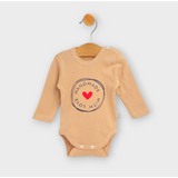 Бебешко Боди С Дълъг Ръкав 48 86см. Handmade With Love Мока Rainy