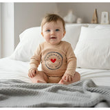 Бебешко Боди С Дълъг Ръкав 48 86см. Handmade With Love Мока Rainy