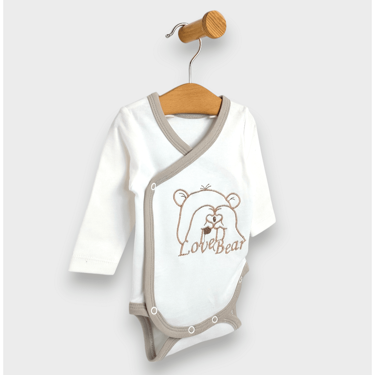 Бебешко Боди С Дълъг Ръкав 56 68см. Love Bear Rainy