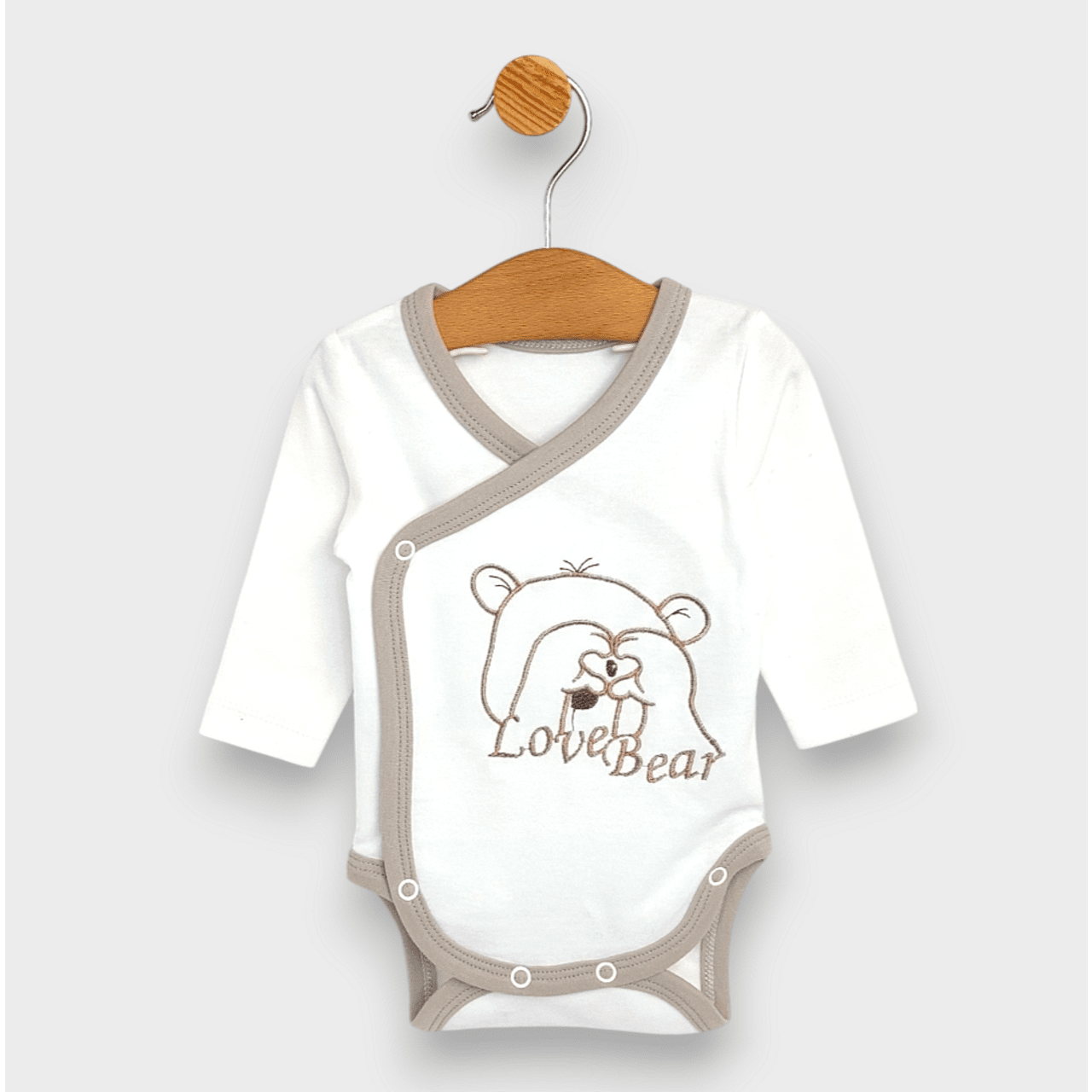 Бебешко Боди С Дълъг Ръкав 56 68см. Love Bear Rainy