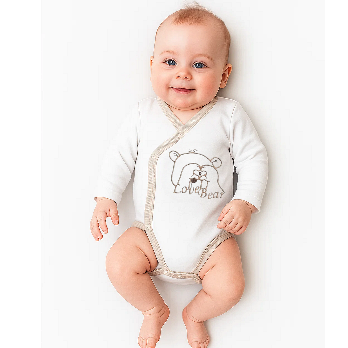 Бебешко Боди С Дълъг Ръкав 56 68см. Love Bear Rainy