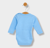 Body de ploaie pentru bebeluși cu mâneci lungi 48-86 cm. Sunt șeful acasă, albastru