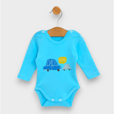 Body de ploaie pentru bebeluși cu mânecă lungă pentru tati, 56 - 80 cm, turcoaz