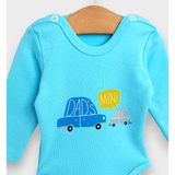 Body de ploaie pentru bebeluși cu mânecă lungă pentru tati, 56 - 80 cm, turcoaz