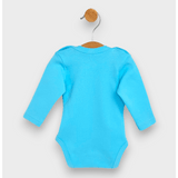 Body de ploaie pentru bebeluși cu mânecă lungă pentru tati, 56 - 80 cm, turcoaz