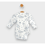 Rainy Бебешко Боди С Дълъг Ръкав И Предно Закопчаване 48 - 68См. Мече Син