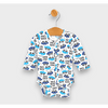 body pentru bebeluși cu mâneci lungi și închidere frontală „Rainy Baby” - Mașină cool, 56 cm.