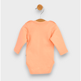 Body pentru bebeluși cu mâneci lungi, model „I'M The Reason”, culoare piersică, 56-80 cm