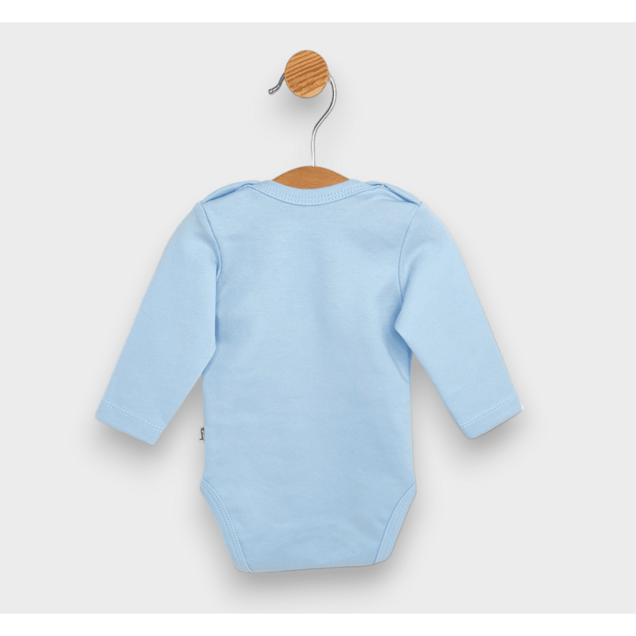 Body pentru bebeluși cu mâneci lungi, ursuleț de pluș și baloane, albastru, 48 - 62 cm.