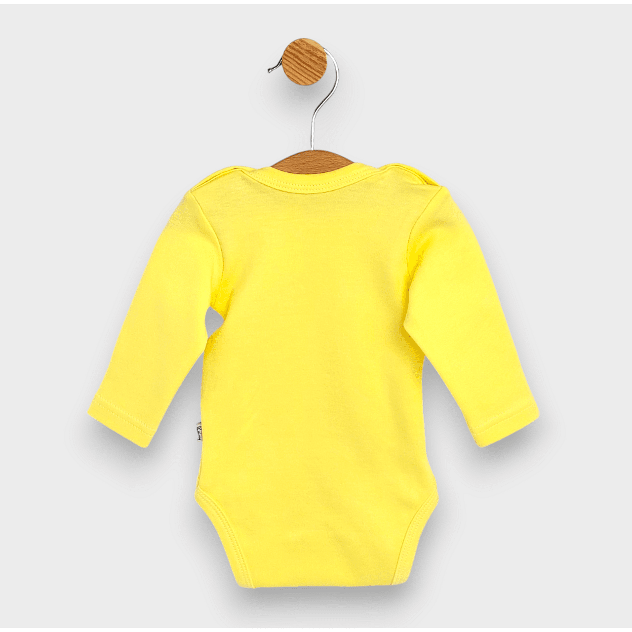 Body de ploaie pentru bebeluși cu mânecă lungă, pentru 56-80 cm. Galben