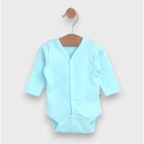 Body pentru bebeluși cu închidere frontală, model Rainy, 48 - 68 cm, Reseda