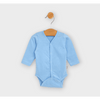 Body pentru bebeluși Rainy cu închidere frontală, mânecă lungă, 48 - 62 cm, albastru