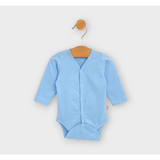 Body pentru bebeluși Rainy cu închidere frontală, mânecă lungă, 48 - 62 cm, albastru