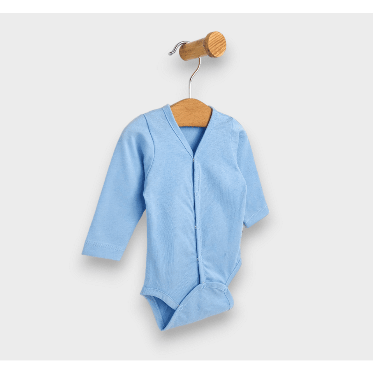 Body pentru bebeluși Rainy cu închidere frontală, mânecă lungă, 48 - 62 cm, albastru