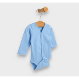 Body pentru bebeluși Rainy cu închidere frontală, mânecă lungă, 48 - 62 cm, albastru