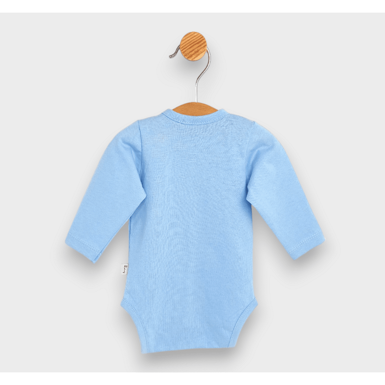 Body pentru bebeluși Rainy cu închidere frontală, mânecă lungă, 48 - 62 cm, albastru