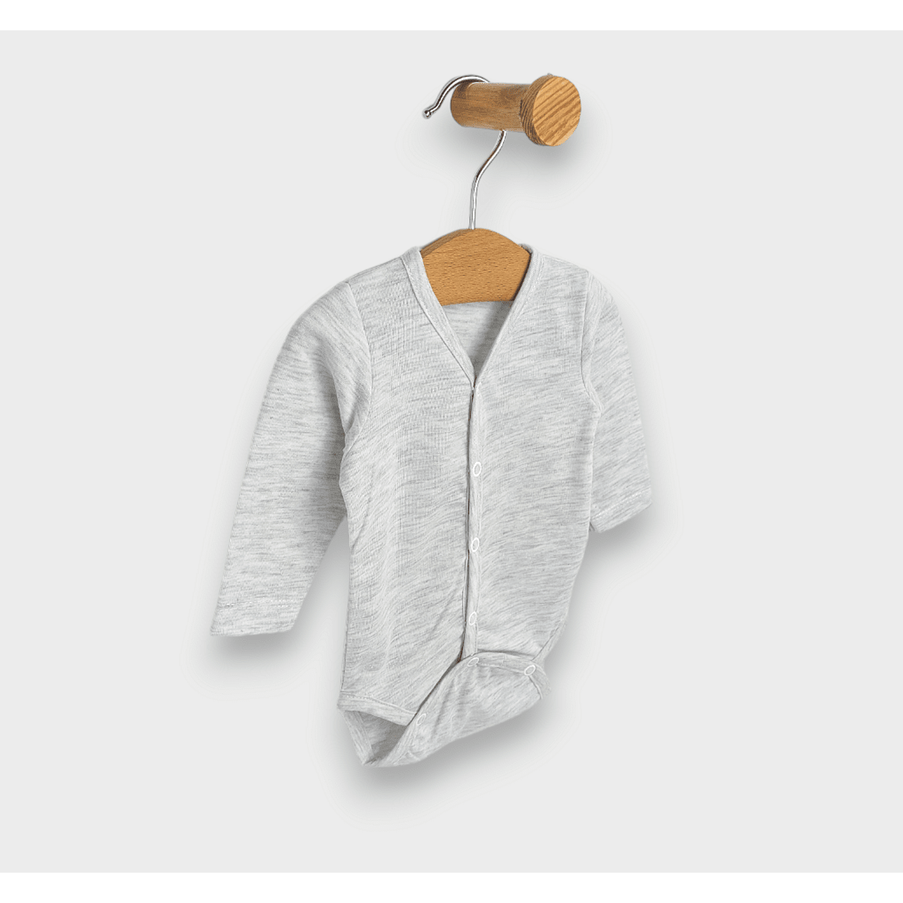Body pentru bebeluși cu mânecă lungă, model ploaie, gri, 48 - 62 cm