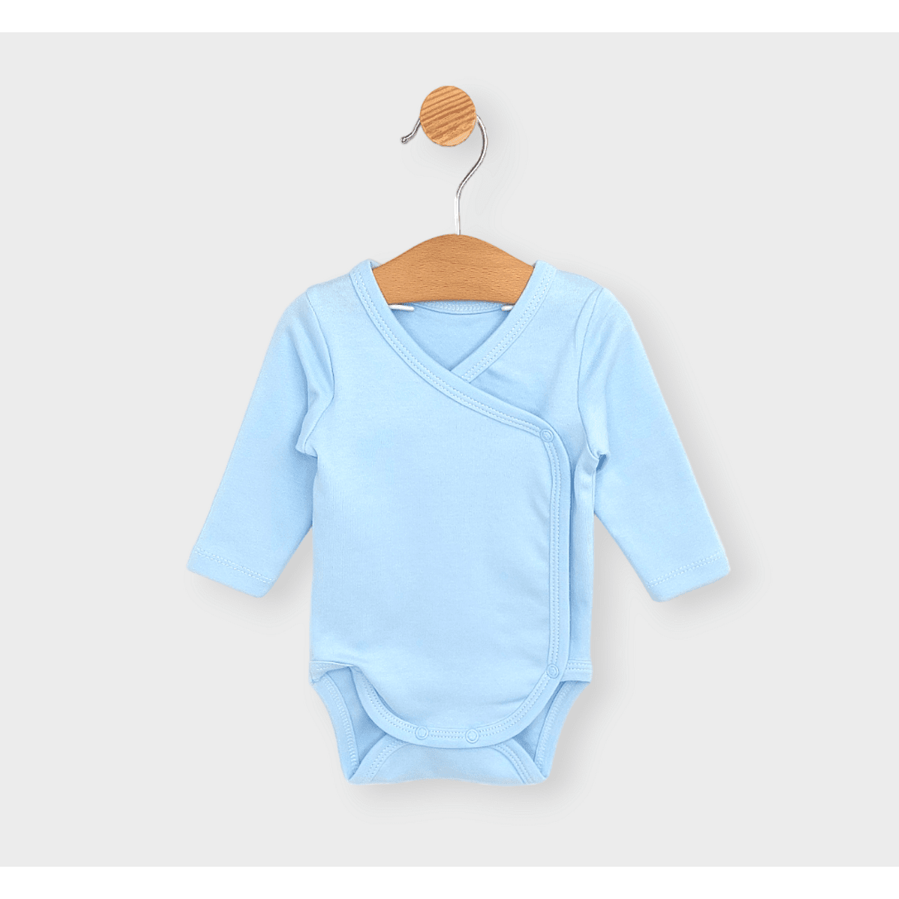 Body pentru bebeluși, model ploaie, cu închidere laterală, 48 - 68 cm. Albastru