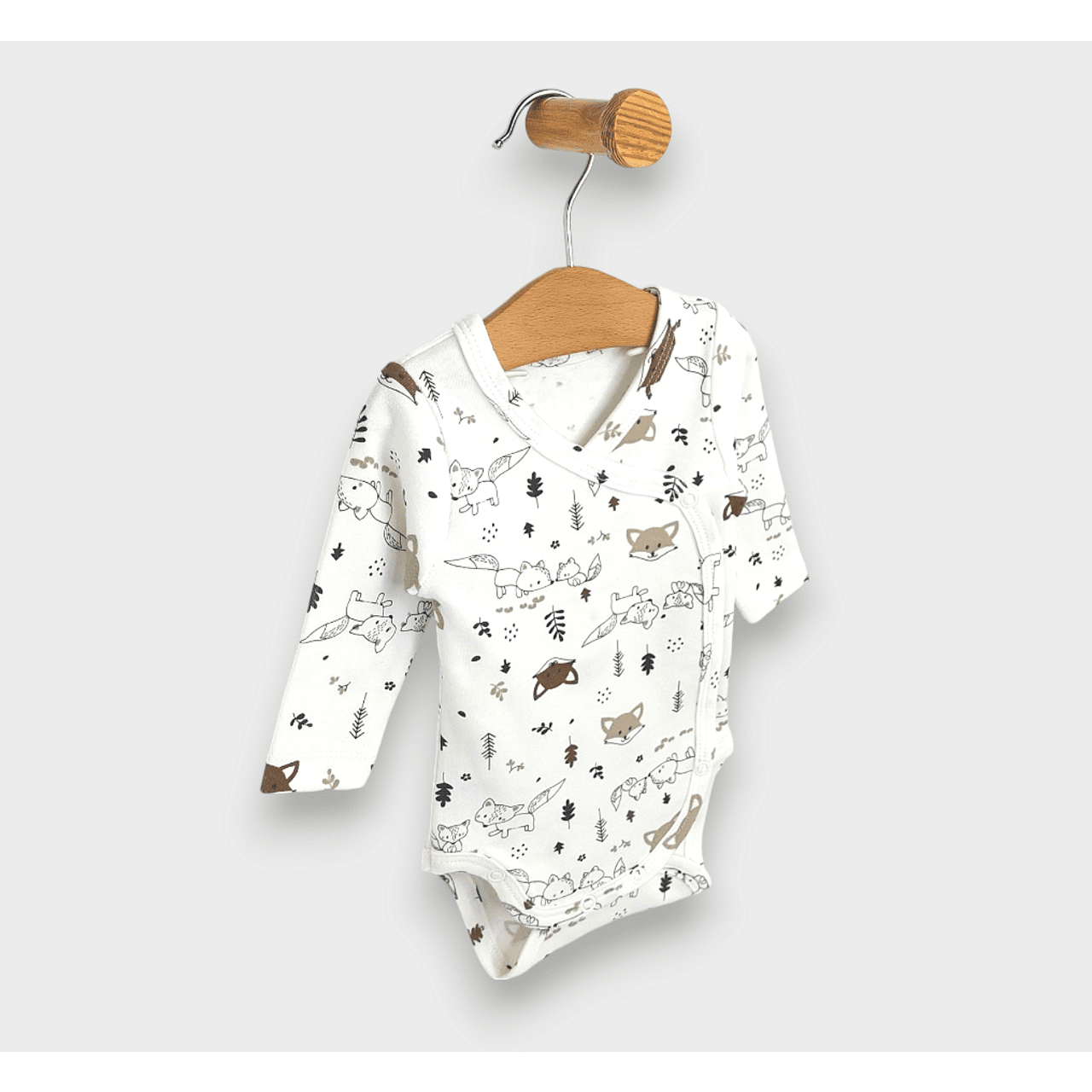 Body pentru bebeluși cu închidere laterală, model Rainy, 48 - 68 cm, cu imprimeu de gălbiori