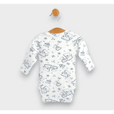 Body pentru bebeluși cu închidere laterală, model ursuleț de pluș, albastru, 48 - 68 cm