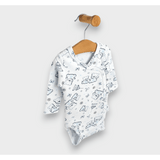 Body pentru bebeluși cu închidere laterală, model ursuleț de pluș, albastru, 48 - 68 cm