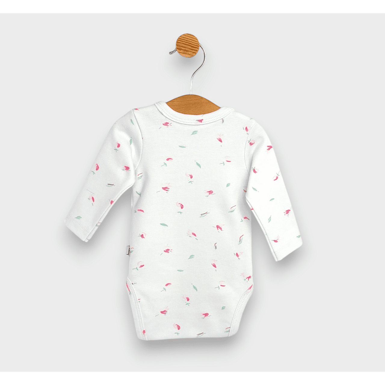 Body pentru bebeluși cu închidere laterală, model Rainy, 48 - 68 cm, roz