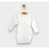 Body pentru bebeluși cu închidere laterală, model Rainy, 48 - 68 cm, roz