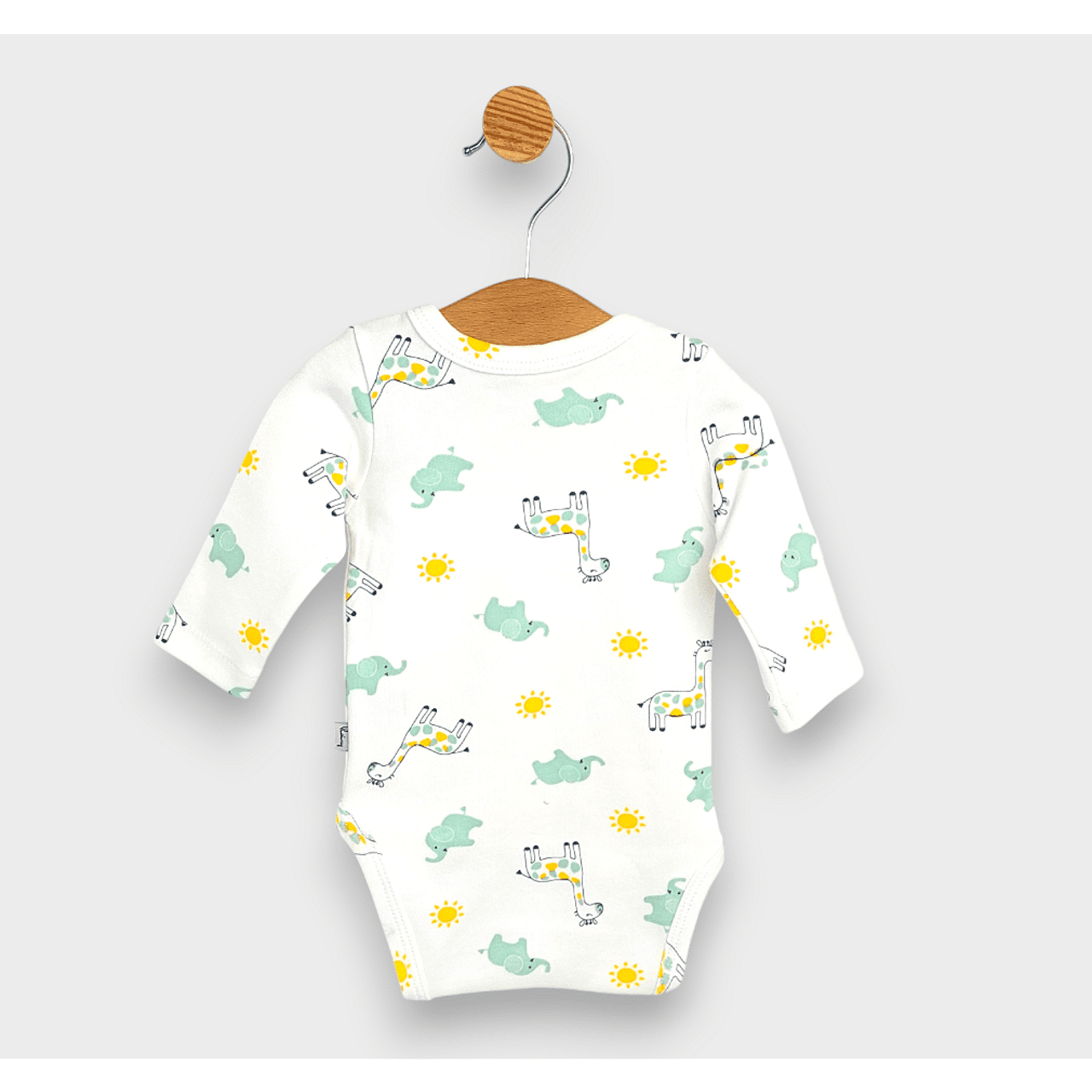 Rainy Бебешко Боди Със Странично Закопчаване 48 - 68См. Жирафче И Слонче