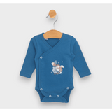 Rainy Бебешко Боди Със Странично Закопчаване Катеричка С Тротинетка 48 - 74 См. Син Океан