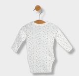 Body de ploaie pentru bebeluși cu stele albastre și închidere laterală, 48-74 cm.