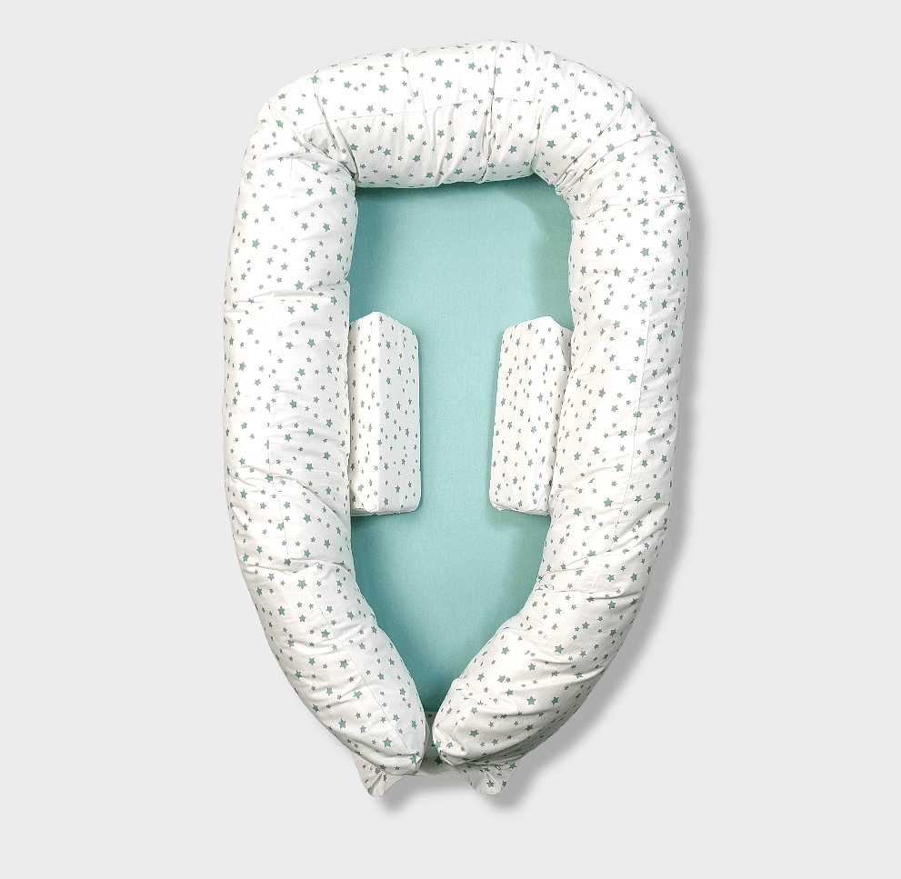 Rainy Baby Nest With Limiters Mint Stars