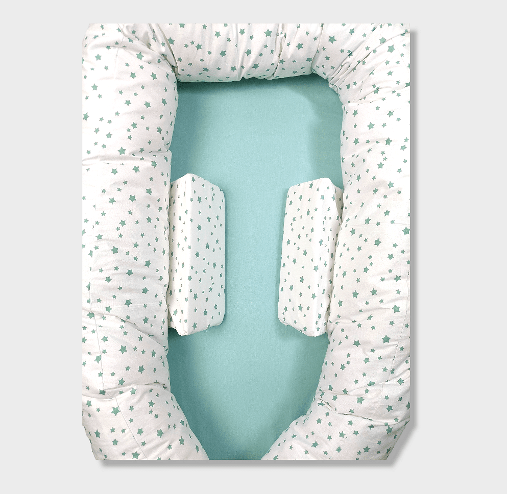 Rainy Baby Nest With Limiters Mint Stars