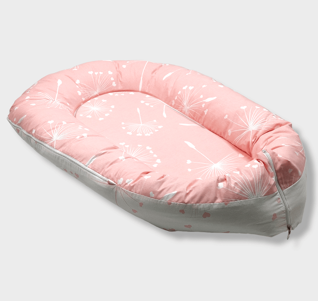 Rainy Бебешко Гнездо За Новородено 3В1 Розови Глухарчета