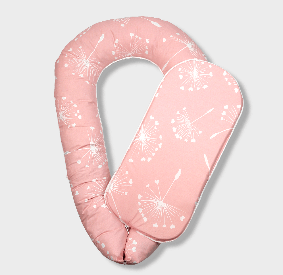 Rainy Бебешко Гнездо За Новородено 3В1 Розови Глухарчета