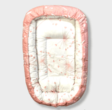 Cuib antireflux Rainy Baby pentru nou-născuți, păpădii roz de lux