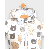 Jachetă matlasată Rainy Baby 62 - 92 cm. Ursuleți și copaci