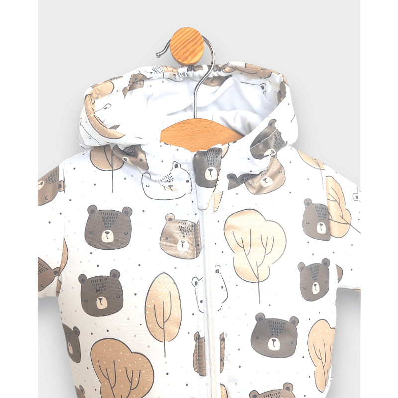 Jachetă matlasată Rainy Baby 62 - 92 cm. Ursuleți și copaci